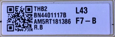 FUENTE DE PODER PARA TV SAMSUNG / NUMERO DE PARTE BN4401117B / L43F7_BHS / BN44-01117B / PANEL CY-QB043HHHV1H / DISPLAY ST4251D01-D VER.2.1 / MODELO QN43LS03BAFXZA CA02	 - Imagen 3